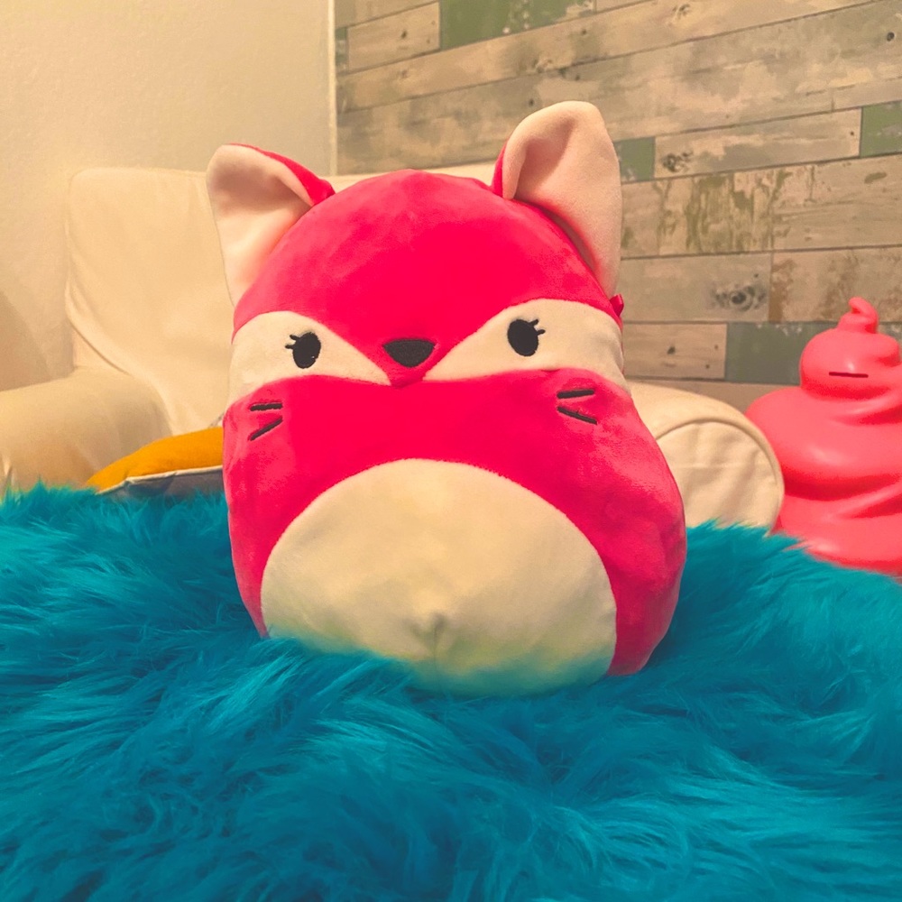 Pink Fifi fox squishmallow 7’